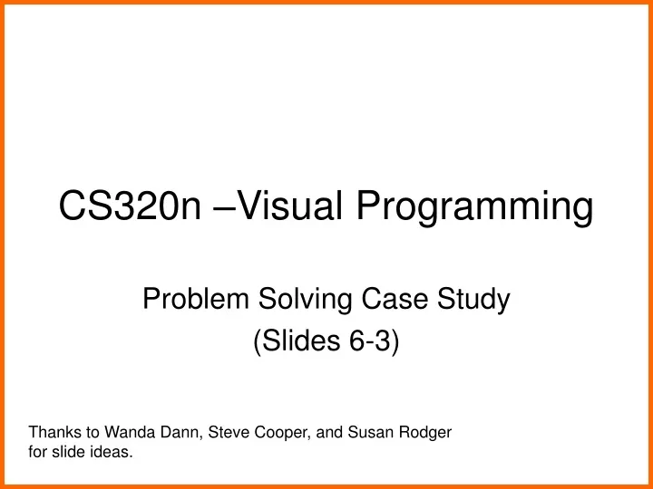 cs320n visual programming