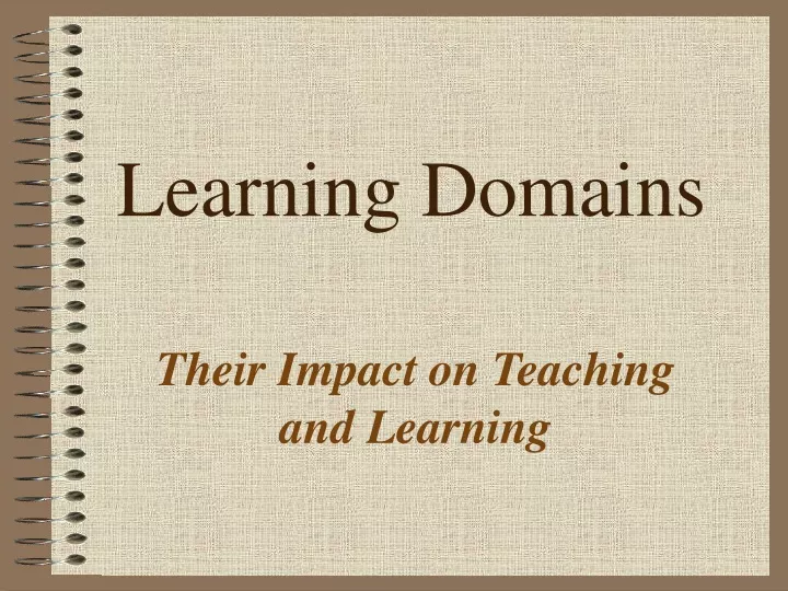 learning domains
