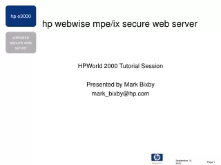 hp webwise mpe/ix secure web server
