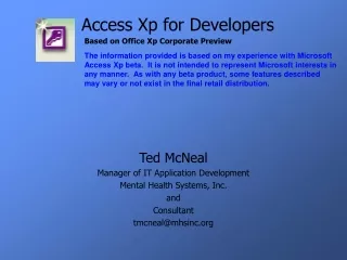 Access Xp for Developers