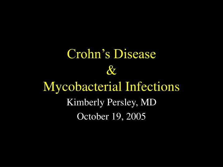 crohn s disease mycobacterial infections