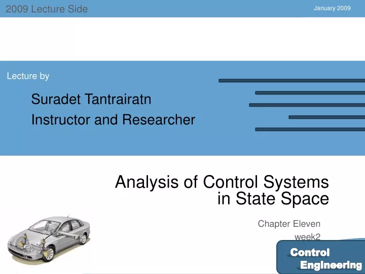 analysis of control systems in state space