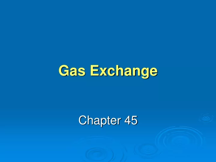 gas exchange