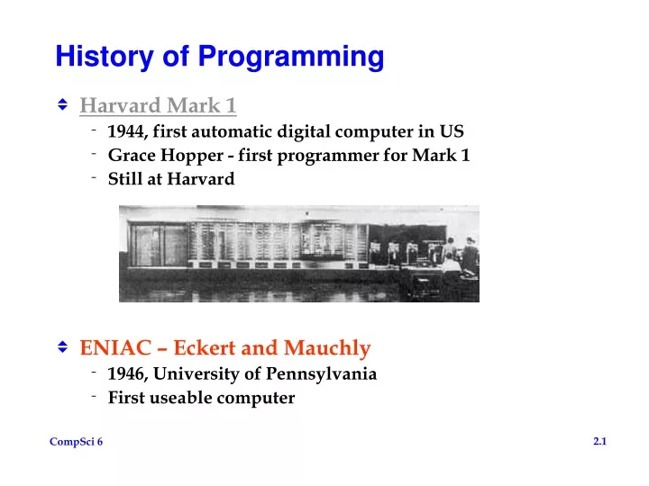 history of programming