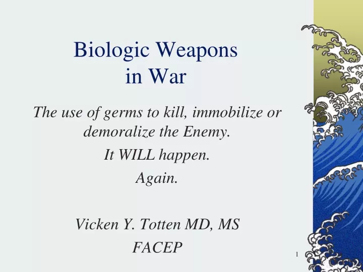 biologic weapons in war