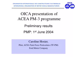 OICA presentation of ACEA PM-3 programme