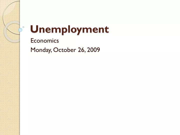 unemployment