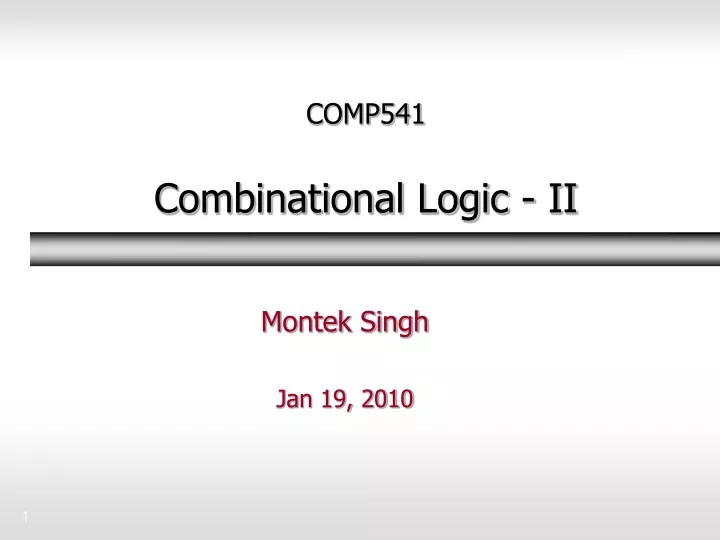 comp541 combinational logic ii