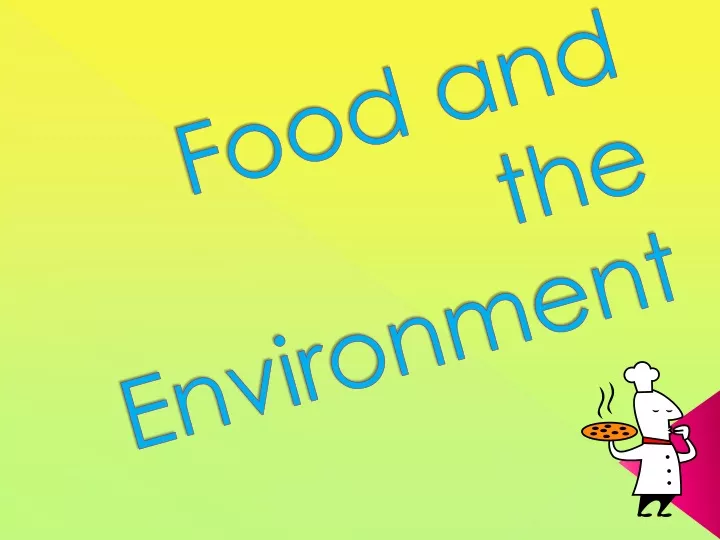 food and the environment
