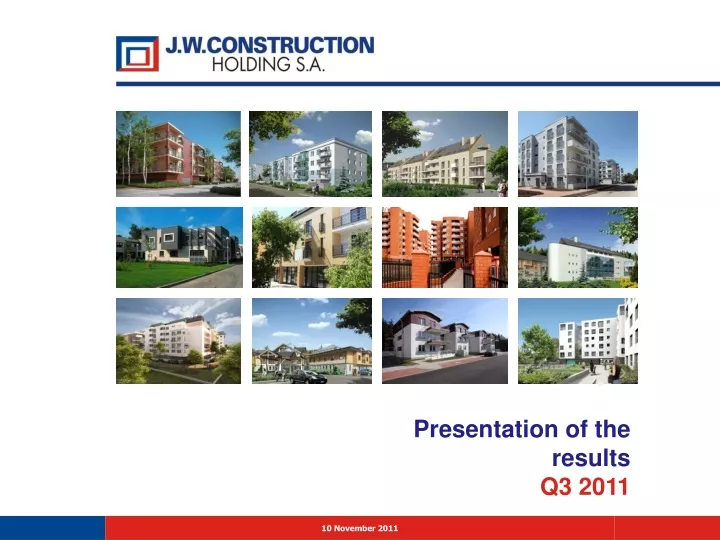 presentation of the results q3 2011