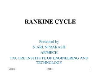 RANKINE CYCLE
