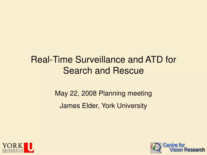 real time surveillance and atd for search and rescue