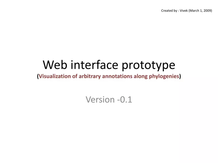 web interface prototype visualization of arbitrary annotations along phylogenies
