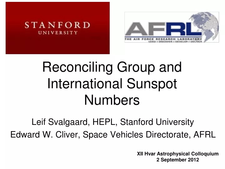 reconciling group and international sunspot numbers