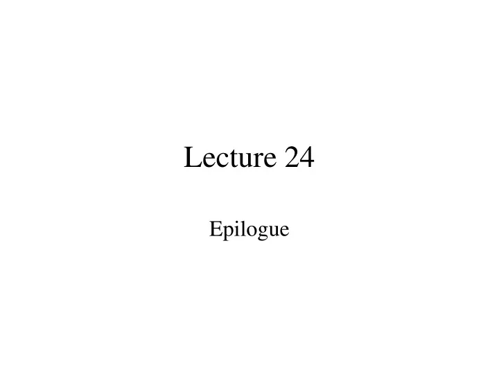 lecture 24