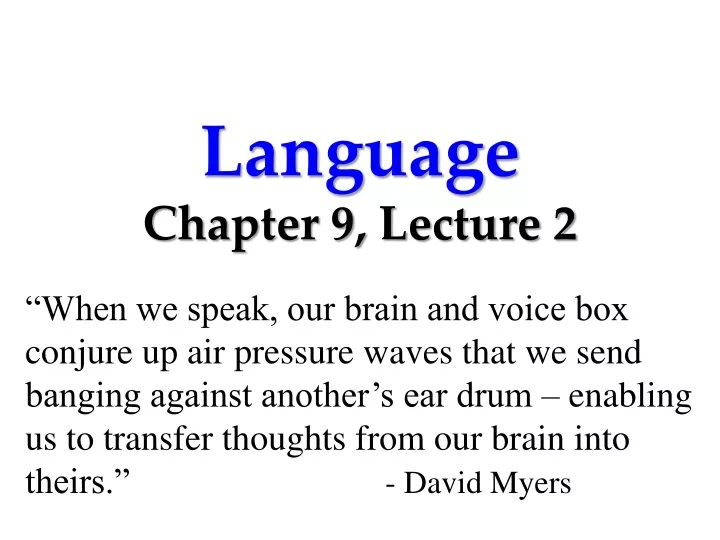 language chapter 9 lecture 2