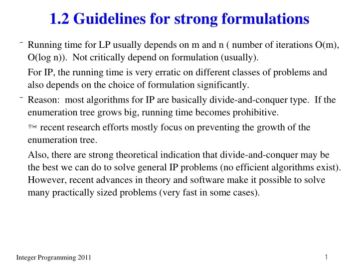 1 2 guidelines for strong formulations
