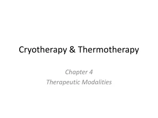 cryotherapy thermotherapy