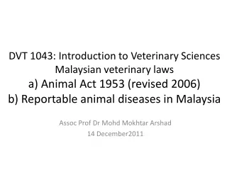 Assoc Prof Dr  Mohd Mokhtar Arshad 14 December2011