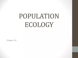 POPULATION ECOLOGY