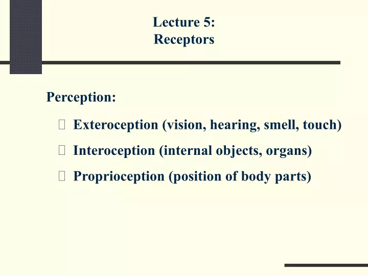 lecture 5 receptors