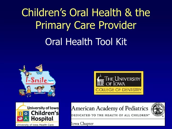 children s oral health the primary care provider