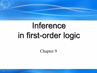 Inference  in first-order logic