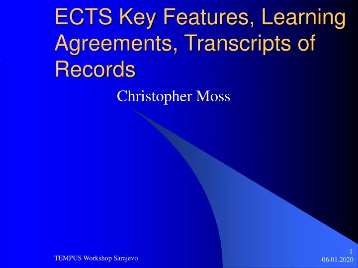 ects key features learning agreements transcripts of records