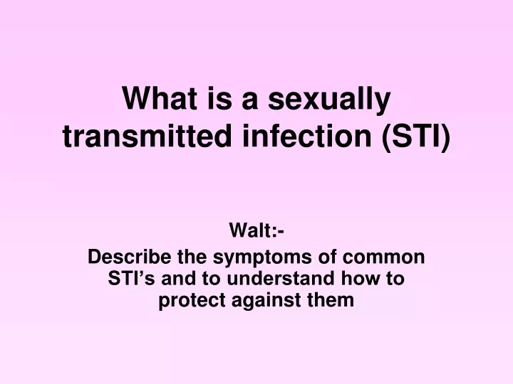 what is a sexually transmitted infection sti