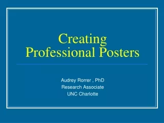 Creating Professional Posters