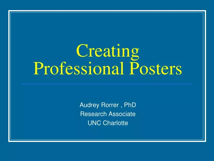 creating professional posters