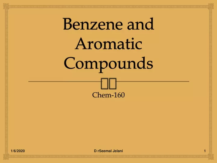 benzene and aromatic compounds