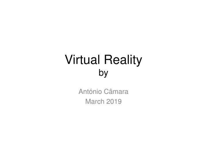 virtual reality by