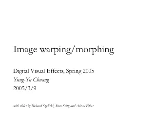 Image warping/morphing