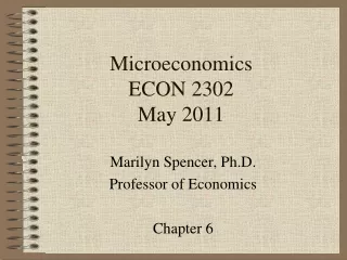 Microeconomics ECON 2302 May 2011