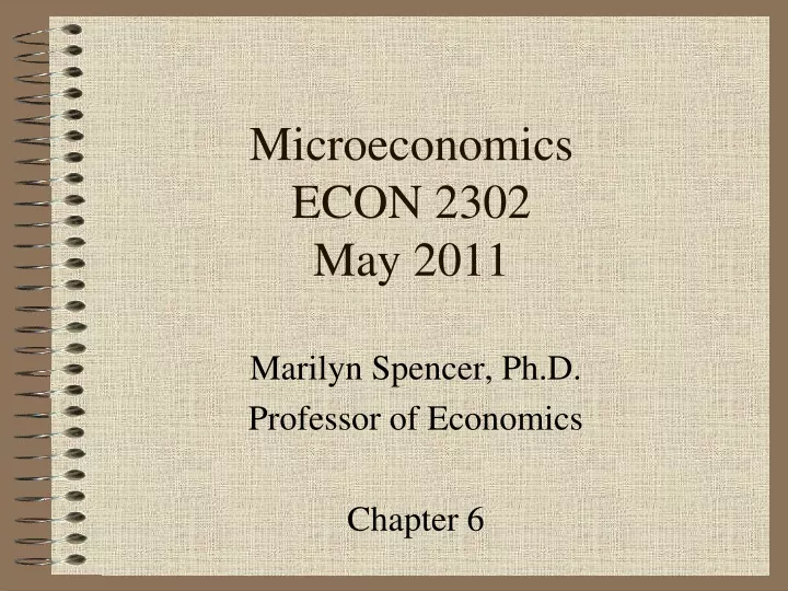 microeconomics econ 2302 may 2011
