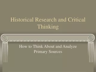 Historical Research and Critical Thinking