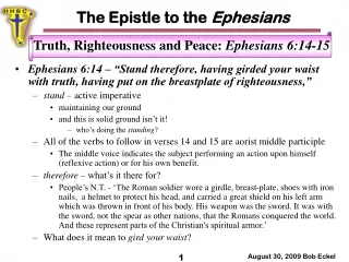 The Epistle to the  Ephesians