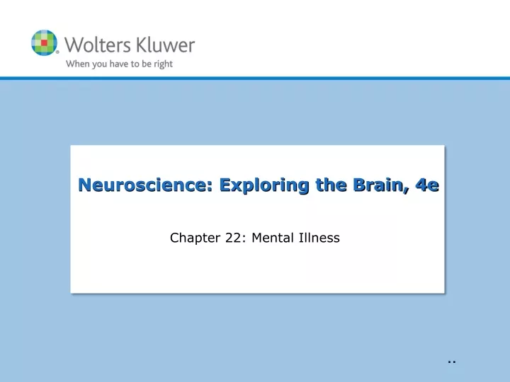 chapter 22 mental illness