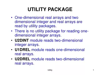 UTILITY PACKAGE