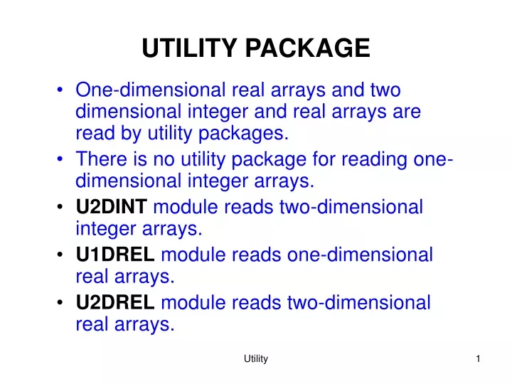 utility package