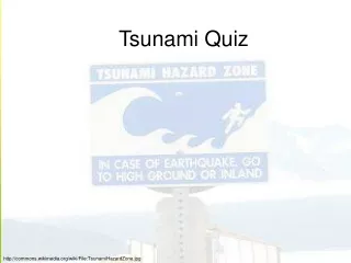 Tsunami Quiz