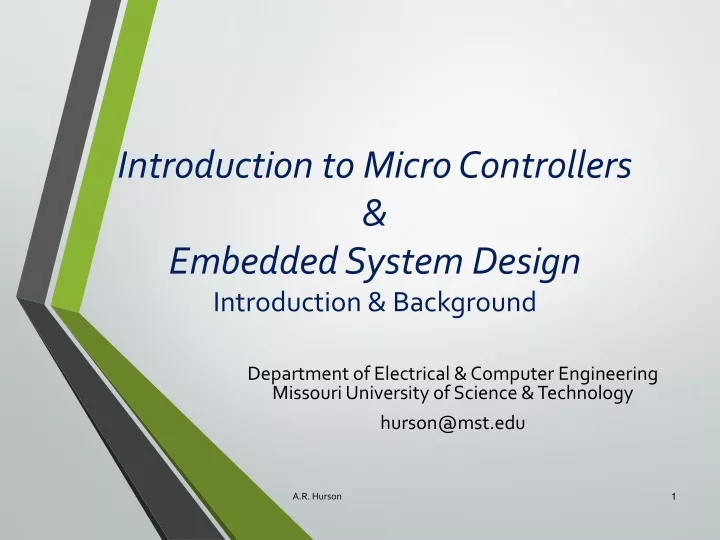 introduction to micro controllers embedded system design introduction background