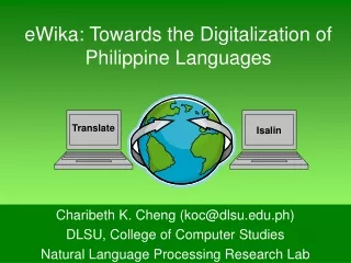 eWika: Towards the Digitalization of Philippine Languages