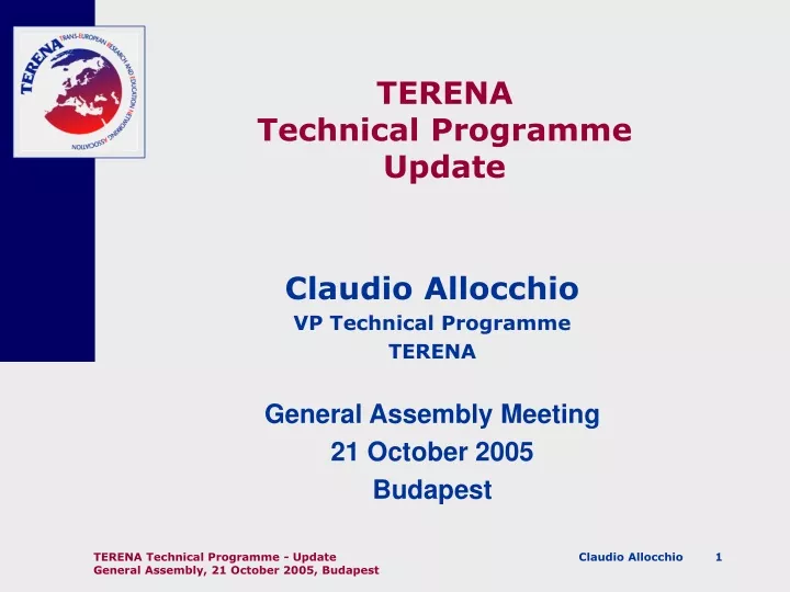 terena technical programme update