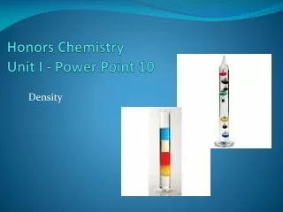 Honors  Chemistry  Unit I - Power Point 10