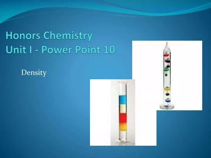 honors chemistry unit i power point 10