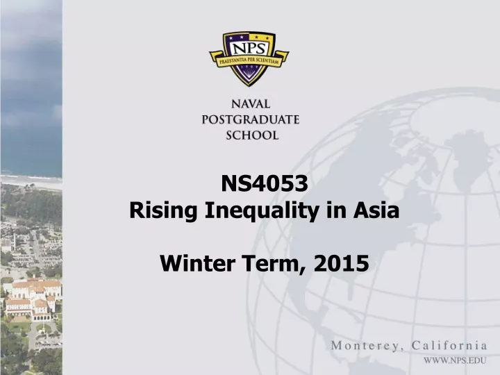ns4053 rising inequality in asia winter term 2015