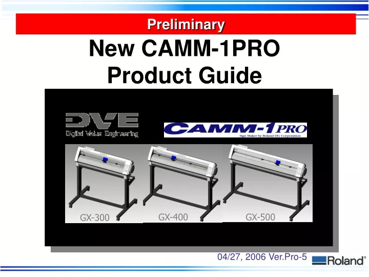 new camm 1pro product guide