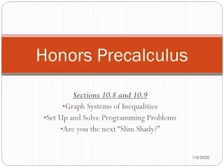 Honors Precalculus